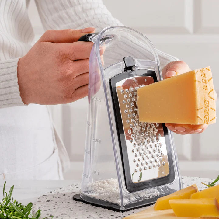 Multifunction Handheld Grater With Built-In Container