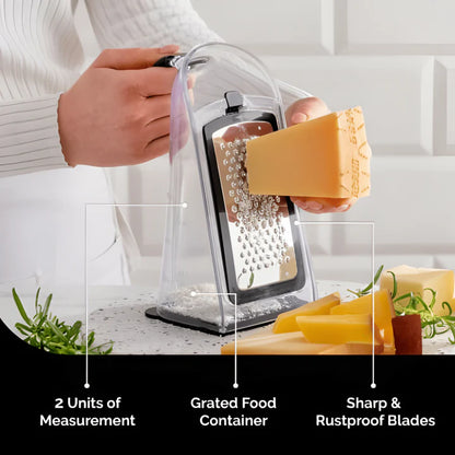 Multifunction Handheld Grater With Built-In Container
