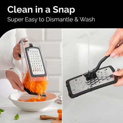 Multifunction Handheld Grater With Built-In Container